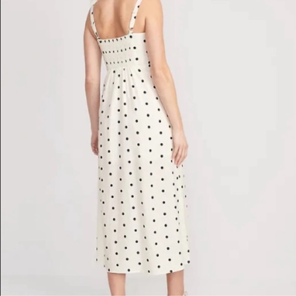 Old Navy Linen Ruffle Polka Dot Maxi Dress Size Large NWT - Picture 2 of 10